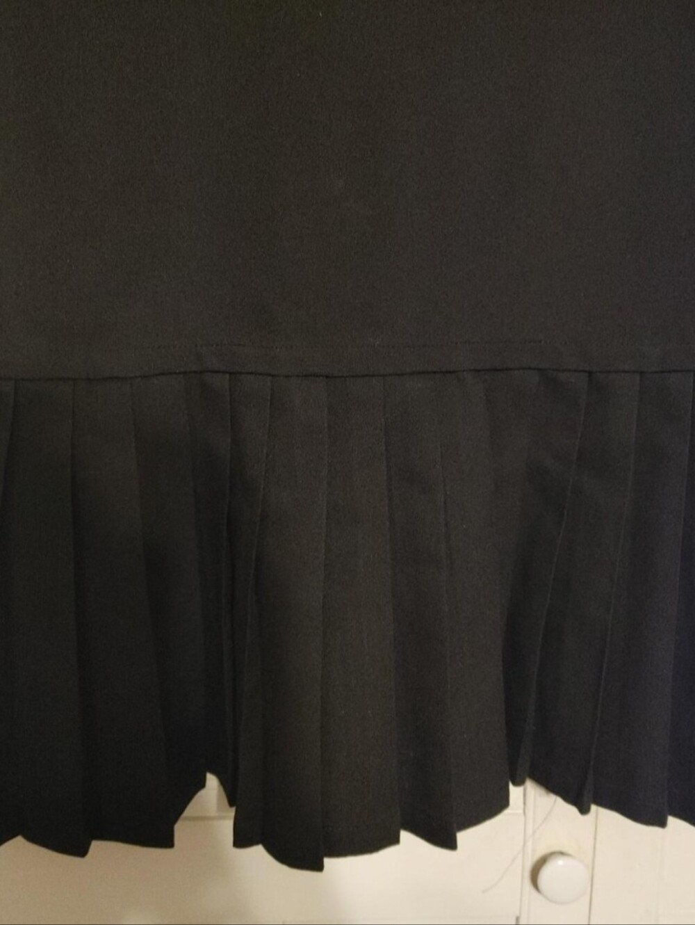 Rare UNIF Charlotte Dress. Black Pleated Dress Peter Pan Collar. Size Medium. - Picture 6 of 7
